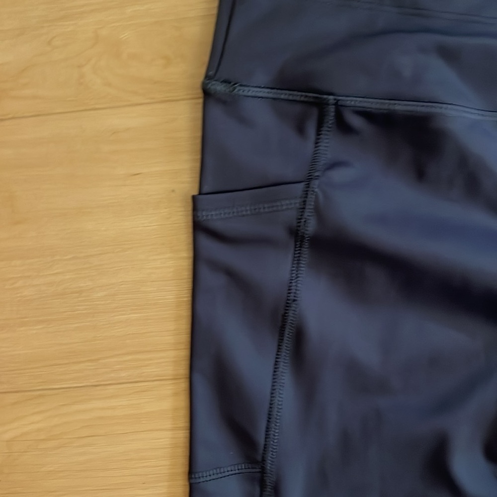 NWT LOVE & SPORTS WOMENS HIGH RISE FITNESS LEGGINGS WITH BLUE GOLD SIZE XL - Picture 12 of 15